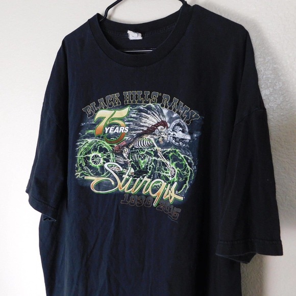 Sturgis Tee Shirt Adult 3XL 2015 Black Hills Biker Motorcycle Black Short Sleeve - Picture 3 of 10